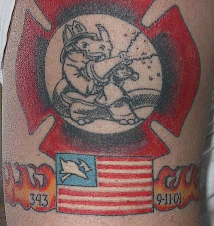 This is Nick William's tattoo. He is a fireman/paramedic with the San Miguel Fire Dept in San Diego County.