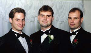 Brothers Timmy Haskell, 34, Kenny Haskell, 32, and Capt. Tommy Haskell, 37, (left to right) are all New York Fire Department members. Timmy and Tommy are among the missing.