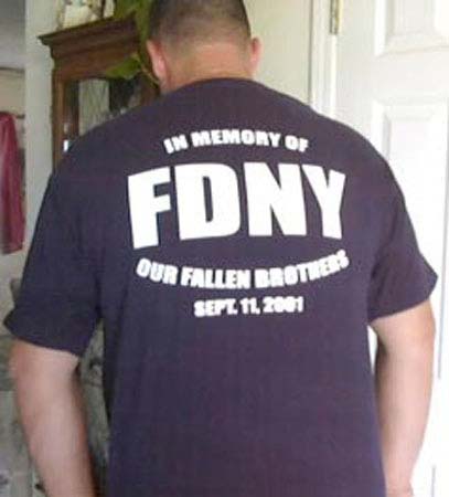 Bill Haigler of Rock Hill SC shows his love of the FDNY